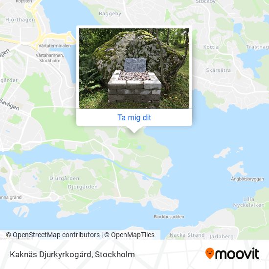 Kaknäs Djurkyrkogård karta