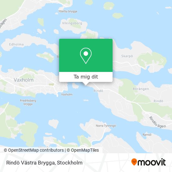 Rindö Västra Brygga karta