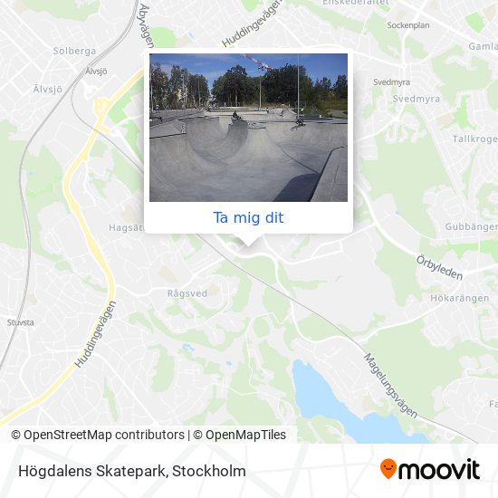 Högdalens Skatepark karta