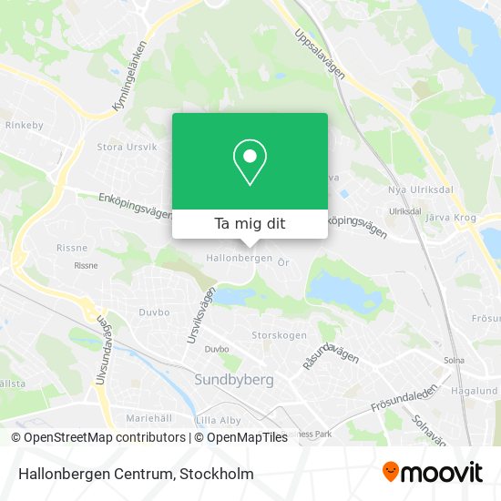 Hallonbergen Centrum karta