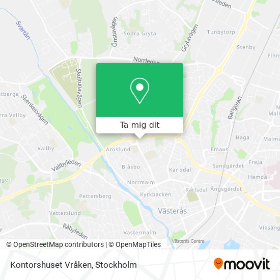 Kontorshuset Vråken karta