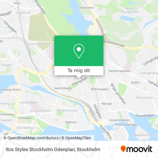 Ibis Styles Stockholm Odenplan karta