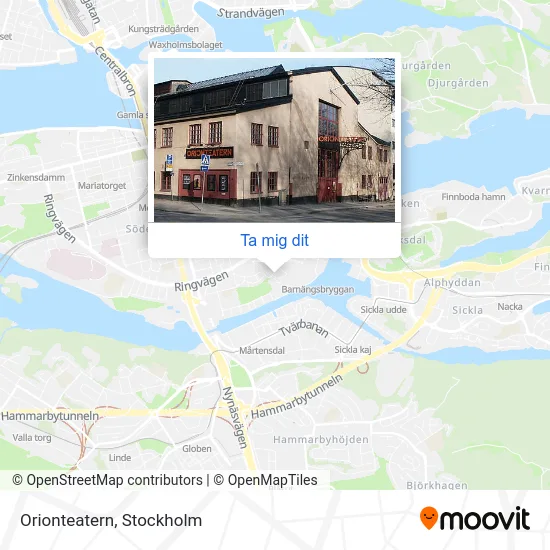 Orionteatern karta