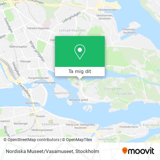 Nordiska Museet/Vasamuseet karta
