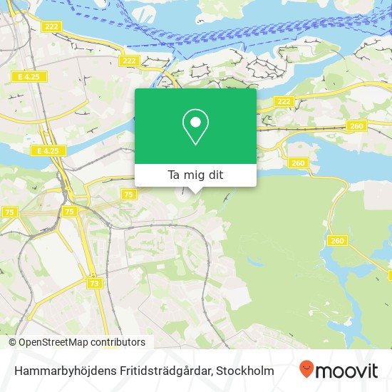 Hammarbyhöjdens Fritidsträdgårdar karta