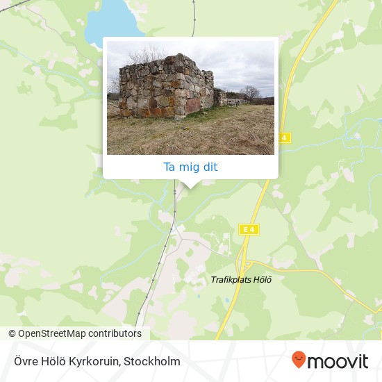 Övre Hölö Kyrkoruin karta