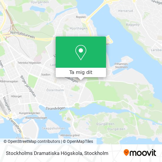 Stockholms Dramatiska Högskola karta