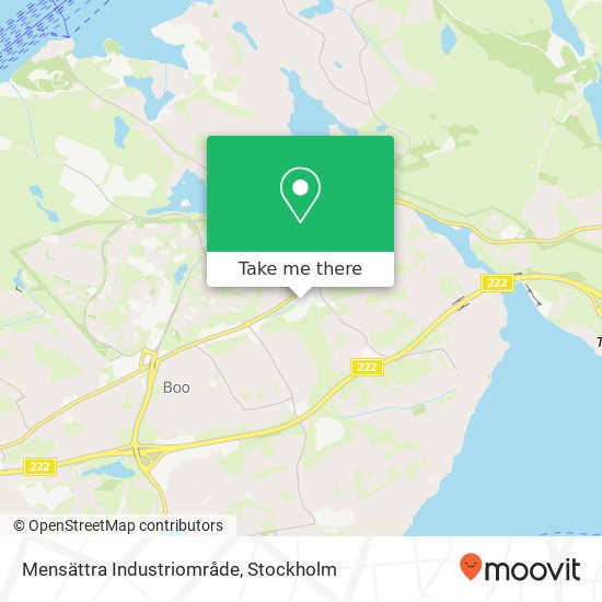 Mensättra Industriområde karta