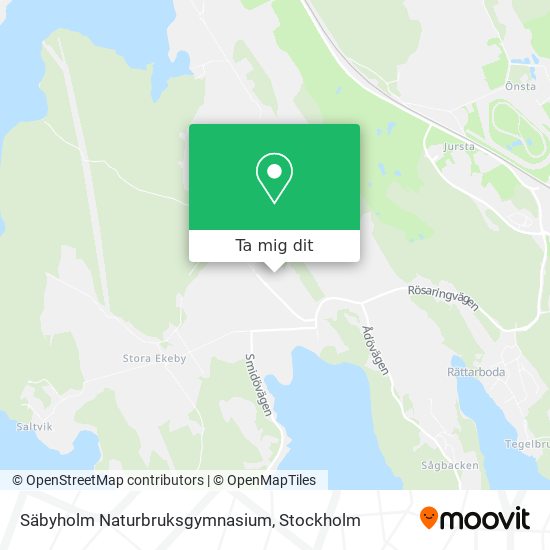 Säbyholm Naturbruksgymnasium karta