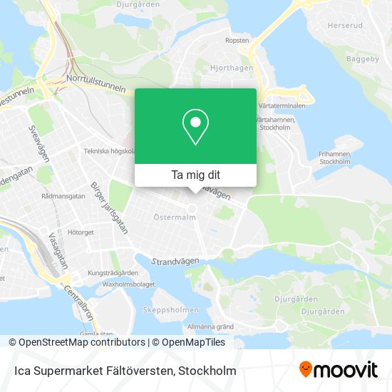 Ica Supermarket Fältöversten karta