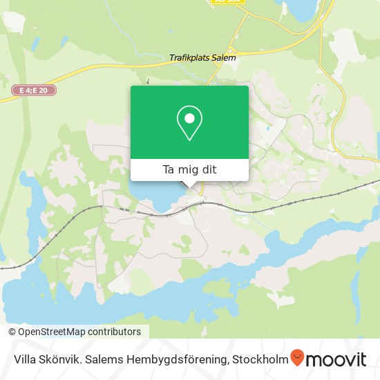 Villa Skönvik. Salems Hembygdsförening karta