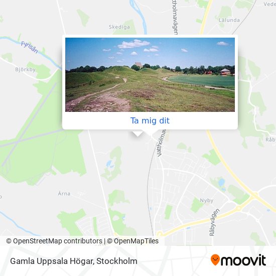 Gamla Uppsala Högar karta