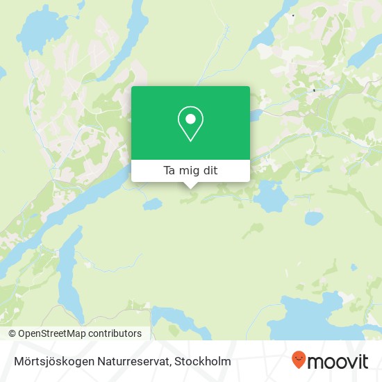 Mörtsjöskogen Naturreservat karta