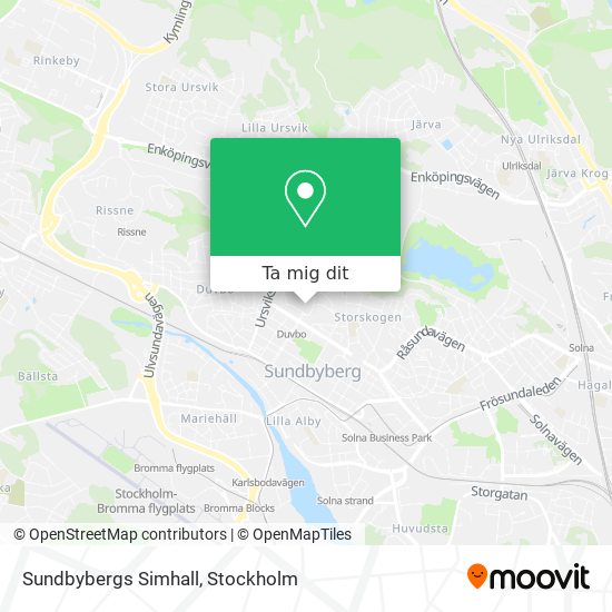 Sundbybergs Simhall karta