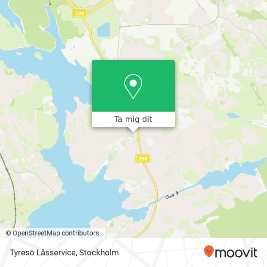 Tyresö Låsservice karta