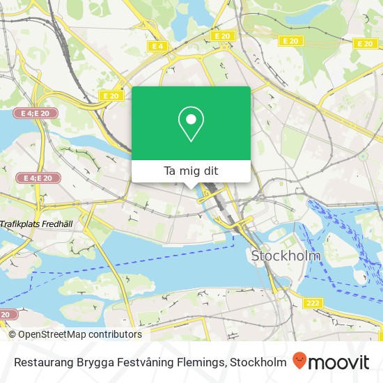 Restaurang Brygga Festvåning Flemings karta
