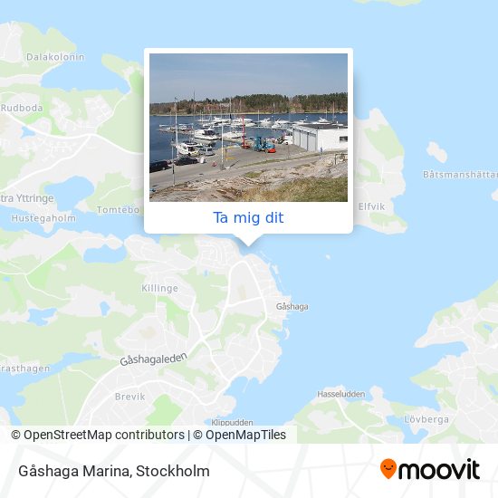 Gåshaga Marina karta