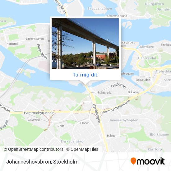 Johanneshovsbron karta