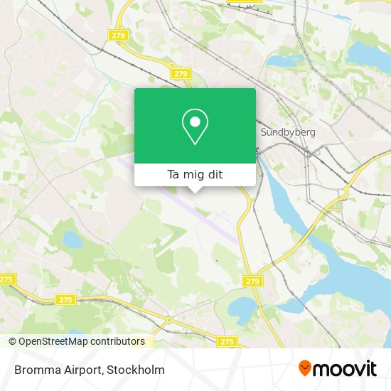 Vägbeskrivningar till Bromma Airport i Stockholm med Buss, Tunnelbana