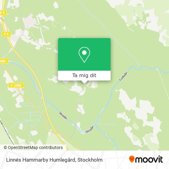 Linnés Hammarby Humlegård karta