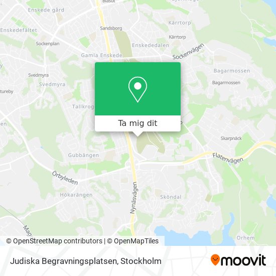 Judiska Begravningsplatsen karta