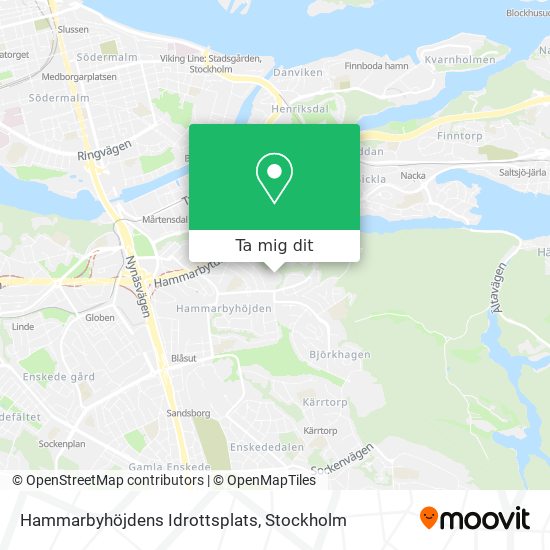 Hammarbyhöjdens Idrottsplats karta