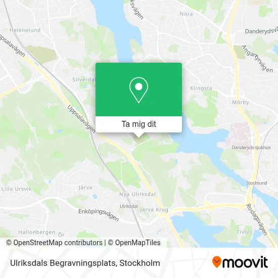 Ulriksdals Begravningsplats karta