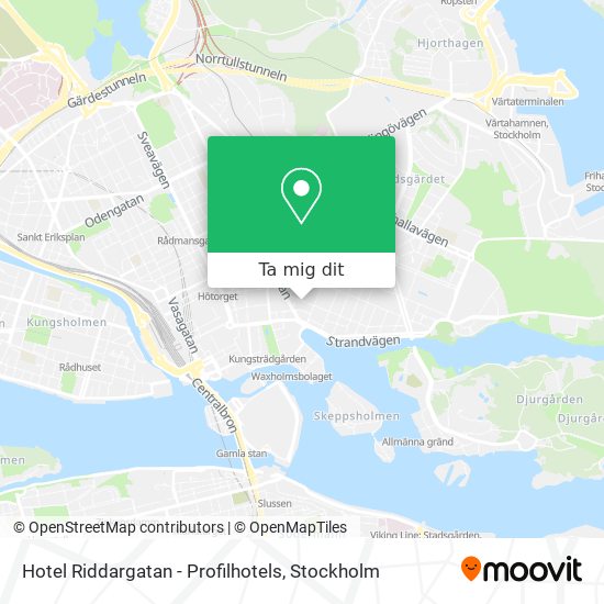 Hotel Riddargatan - Profilhotels karta