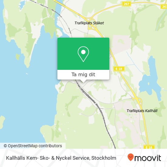 Kallhälls Kem- Sko- & Nyckel Service karta