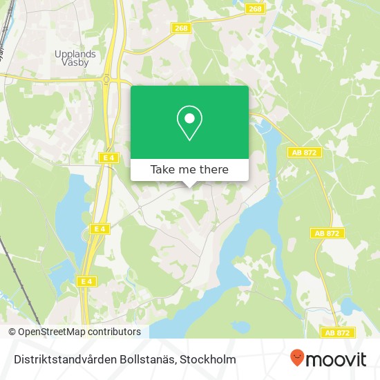 Distriktstandvården Bollstanäs karta