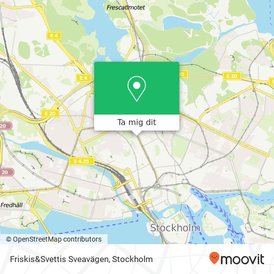 Friskis&Svettis Sveavägen karta