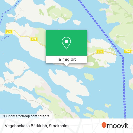 Vegabackens Båtklubb karta