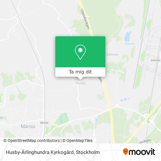 Husby-Ärlinghundra Kyrkogård karta