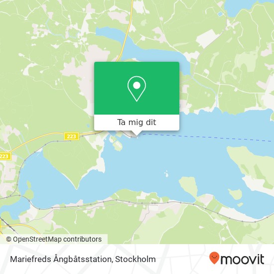 Mariefreds Ångbåtsstation karta