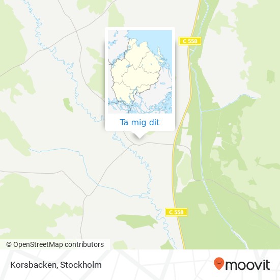 Korsbacken karta