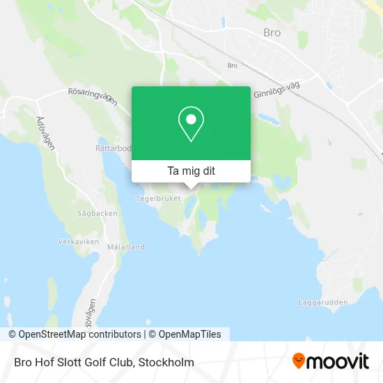 Bro Hof Slott Golf Club karta