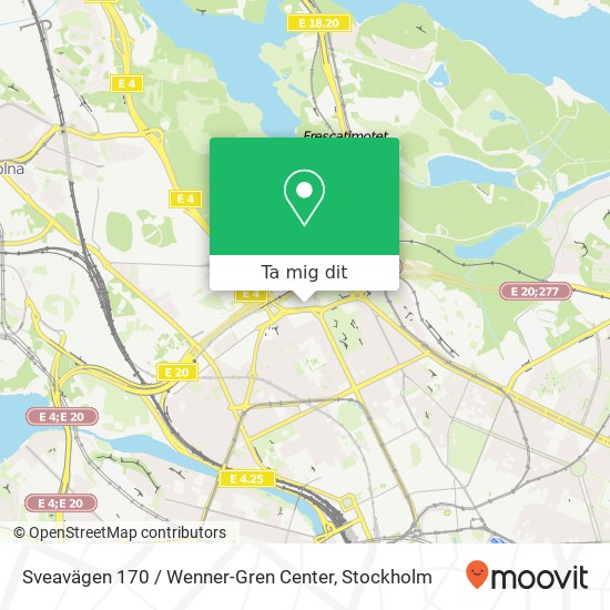 Sveavägen 170 / Wenner-Gren Center karta