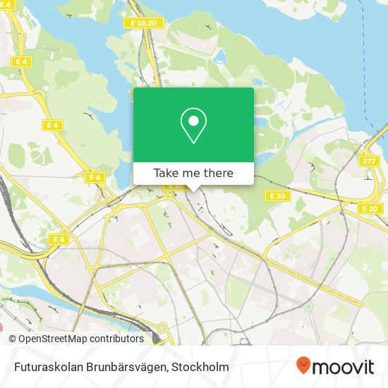 Futuraskolan Brunbärsvägen karta