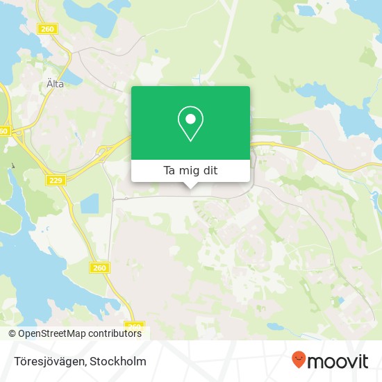 Töresjövägen karta