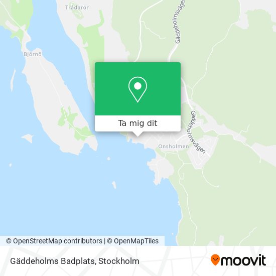 Gäddeholms Badplats karta