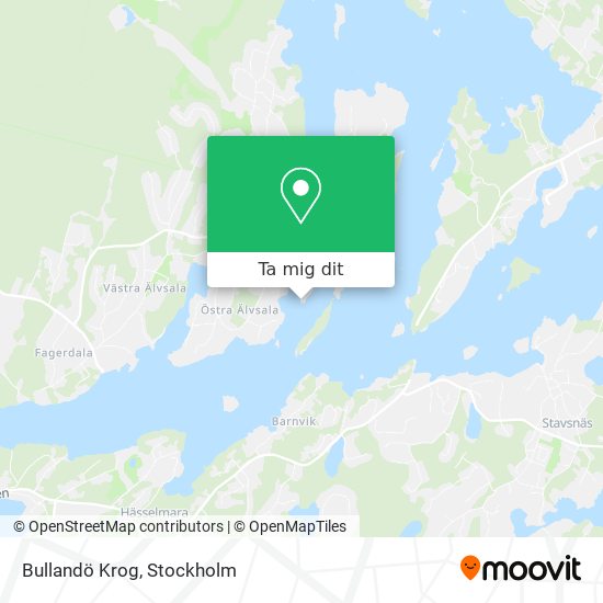 Bullandö Krog karta
