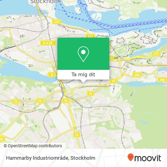 Hammarby Industriområde karta