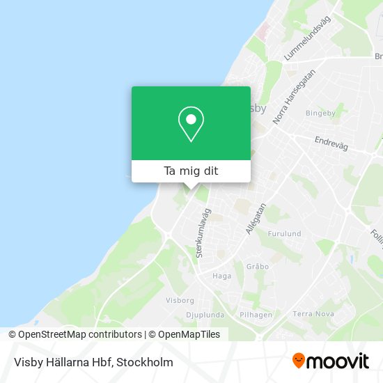 Visby Hällarna Hbf karta