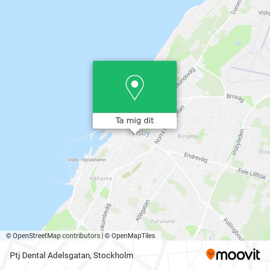 Ptj Dental Adelsgatan karta
