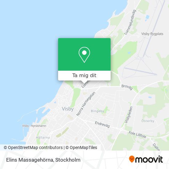 Elins Massagehörna karta