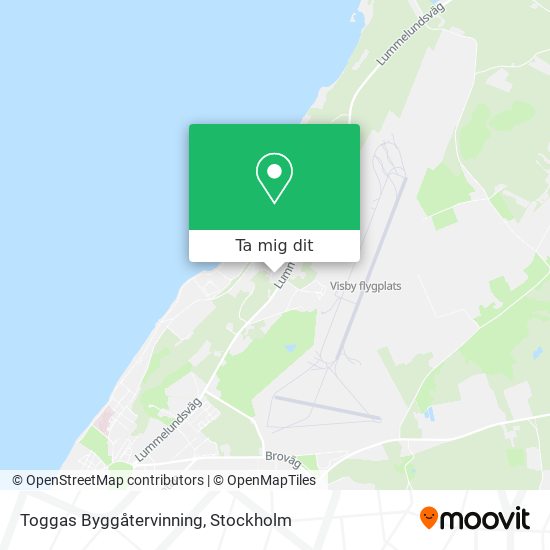 Toggas Byggåtervinning karta