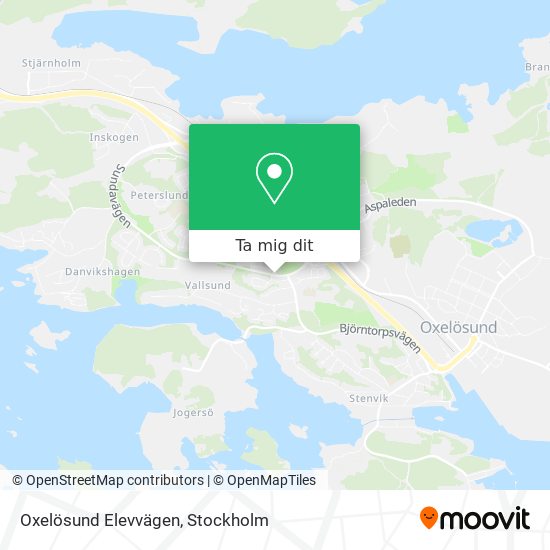 Oxelösund Elevvägen karta