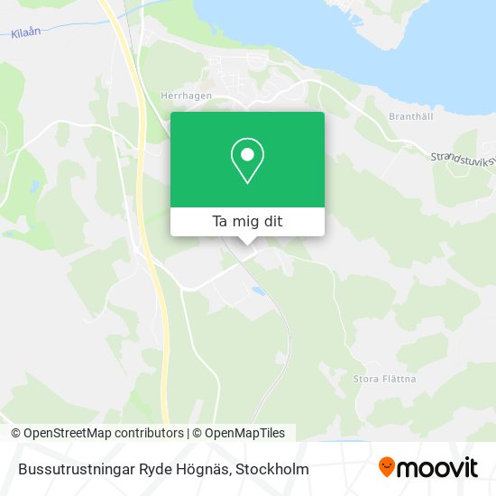 Bussutrustningar Ryde Högnäs karta