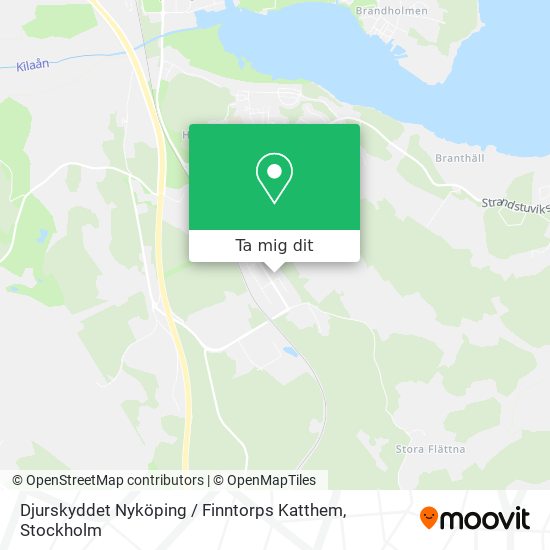 Djurskyddet Nyköping / Finntorps Katthem karta