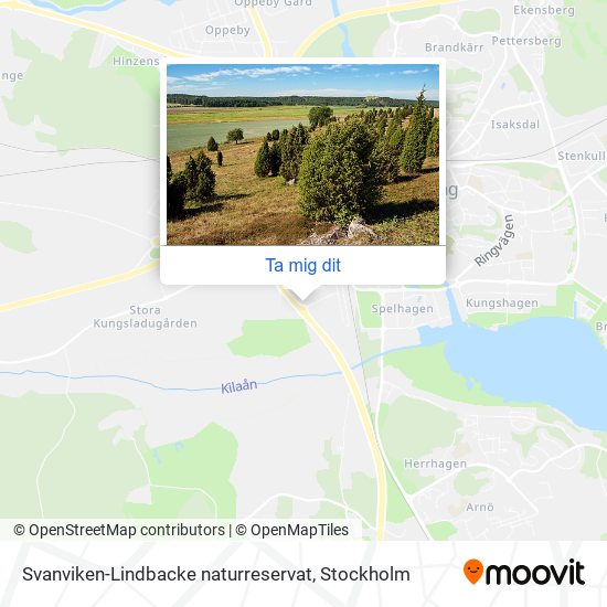 Svanviken-Lindbacke naturreservat karta